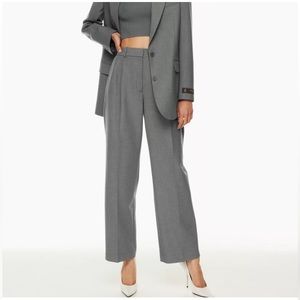 Aritzia Babaton Pleated Pants Gray Size 2-31”